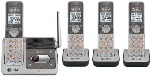 AT & T CL82401 DECT 6.0 Telsiz Telefon, Gümüş / Gri, 4 Telefon