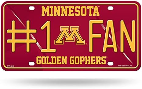 Rico Industries NCAA Minnesota Altın Gophers 1 Fan Metal Plaka Etiketi