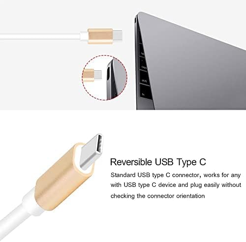 EBBCOWRY Yüksek Performanslı Dönüştürücü USB-C Profesyonel USB 3.0 3 in 1 Hub 4 K HDMI USB 3.1 Tip C (Gri)