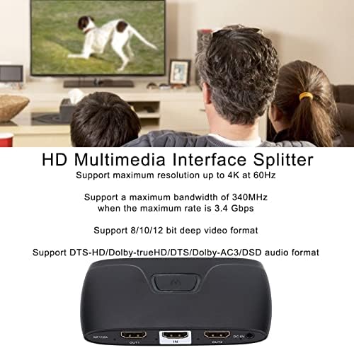 HD Multimedya Arayüzü Splitter Adaptörü, Yüksek Çözünürlüklü HD Multimedya Arayüzü Dağıtıcı DVD Oynatıcı için Dayanıklı Set Üstü