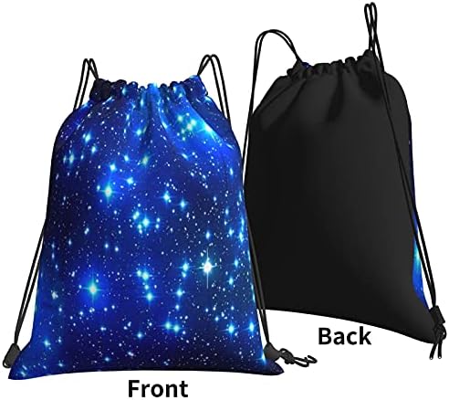 Galaxy Mavi Su Geçirmez İpli Sırt Çantası Yıldız Çekme Dize Çanta Boys için, Cinch çanta Spor Plaj Spor için Uygun