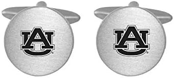 Fırçalanmış Metal Kol Düğmeleri-Auburn Üniversitesi-Gümüş