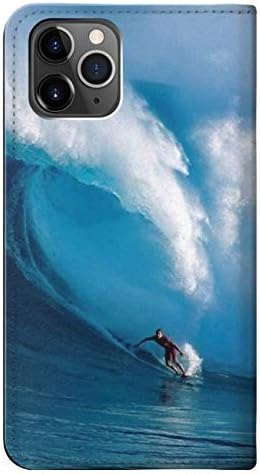 RW0438 Hawaii Sörf PU Deri Flip Case Kapak için iPhone 11 Pro üzerinde Kişiselleştirilmiş Adınız ile Deri Etiketi