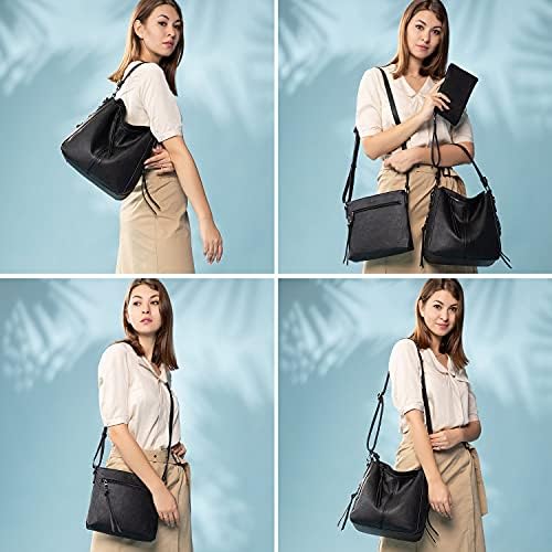 Tote Çanta Kadınlar için PU Deri omuz çantaları Moda Hobo Çanta Büyük Çanta ve Çanta ile Ayarlanabilir Omuz Askısı