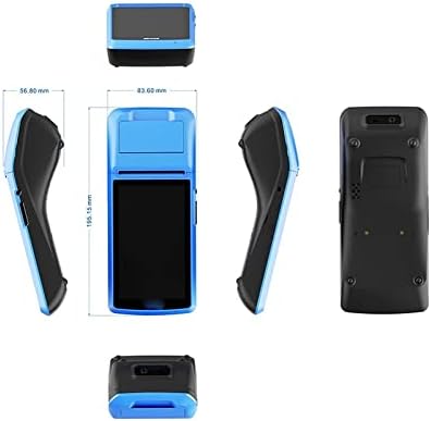 LLRYN Android 8.1 POS El Yazıcı 58mm PDA Mobil Termal Makbuz Yazıcı Akıllı POS Teminal için Ticari (Renk: Mavi)
