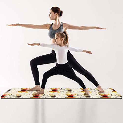 Suluboya Kelebek Yusufçuk Desen Ekstra Kalın Yoga Mat-Çevre Dostu Kaymaz egzersiz ve fitness matı Her Türlü Yoga, Pilates ve