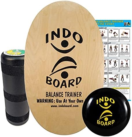 INDO BOARD Orijinal Eğitim Paketi-Fitness ve Eğlence için Denge Tahtası - 30 X 18 Güverte, 6.5 Rulo, 14 IndoFLO Yastık, Egzersiz