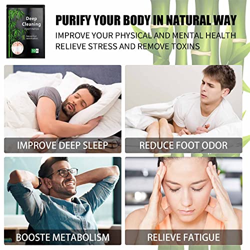 10 Pcs Bitkisel Detoks Ayak Yamalar, Bağışıklık Geliştirmek, Stres Rahatlatmak, Uyku Kalitesini Artırmak, Ağrı Rahatlatmak, Ayak