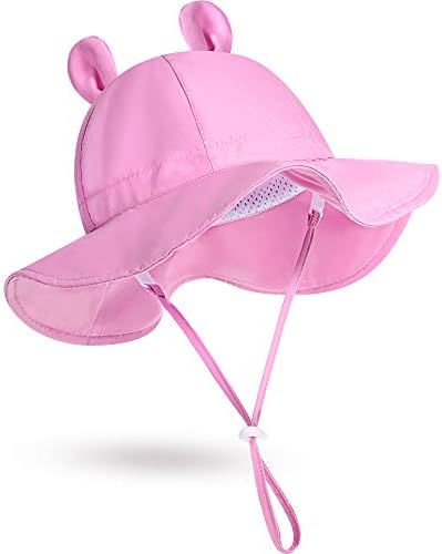 Bebek Kız güneş şapkası Ayarlanabilir Yürümeye Başlayan Çocuk güneş şapkası Geniş Ağızlı Yaz Plaj bebek şapkası Kulaklı