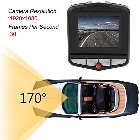 Xinsany Taşınabilir 2.4 inç LCD Araç Kamera DVR 720 P Çözünürlük Araç Video Kaydedici Dash Kamera Sürüş Kaydedici Siyah