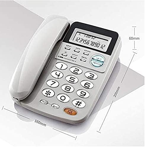 Ev Telefonları için ALİSALQ Telefon Numarası Kablolu Telefon, Arayan Kimliği Ekranı / Süper Zil Sesi Sabit Telefon, Yaşlılar