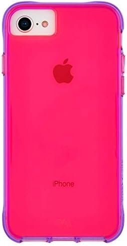 Kılıf-Mate-iPhone SE (2020) Kılıf-iPhone 8 Kılıf - Neon Kılıf - Sert NEON-Parlayan Neon Kenar-Apple iPhone 4.7 için Tasarım -