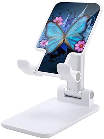 Moda Kelebek Baskılı Katlanabilir Cep telefonu Standı Ayarlanabilir Tablet Tutucu Dağı Ev Ofis Masaüstü Pembe Tarzı