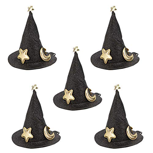 5 pcs Mini cadı şapkası saç tokası Sevimli saç Klipler Cadılar Bayramı cadı şapkası Klip Cadılar Bayramı Yeni Yıl Noel Tatil