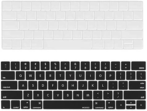 Ombsyej 2 Pcs Silikon Klavye Kapak ile Uyumlu MacBook Pro ile Dokunmatik Bar 13 ve 15 İnç 2019 2018 2017 (Model: A2159/A1989/A1990/A1706/A1707)