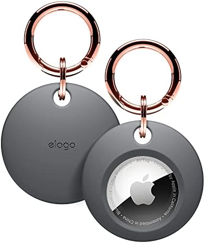 elago Temel Kılıf AirTag Anahtarlık ile Uyumlu-Tam Koruma, Anahtarlık Dahil, İnce ve Basit Tasarım, Premium Gıda Sınıfı Silikon,