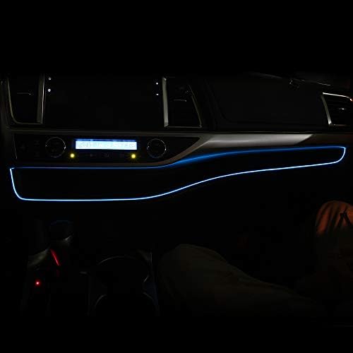 Senzeal 1 M / 39 İnç Araba LED şerit ışık, Neon Panel Boşluk Dize şerit ışık İç Dekor Atmosfer Şerit Lamba PVC Parlayan Tel Lamba
