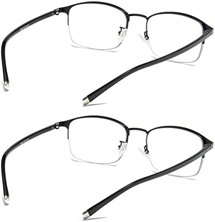 MMOWW Ilerici Multifokal okuma gözlüğü Mavi ışık Engelleme Erkekler Kadınlar için Yarım Çerçeve Siyah Bilgisayar Okuyucular 2