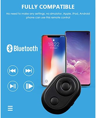 LıadFngKA Kablosuz Bluetooth Kamera Uzaktan Kumanda E-Kitap Flipper iPad ve iPhone ile Uyumlu ve En Android Akıllı Telefonlar