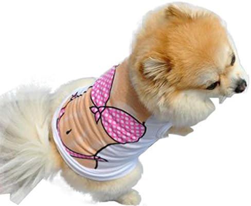 Floralby Göğüs Kas / Bikini Desen Yavru Köpek T-Shirt Yelek Tank Top Pet Yaz Giyim Hediye