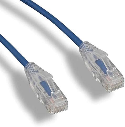 FireFold Cat6 Ince Ethernet Yama Kablosu Beyaz 3ft, 28 AWG 4 Çift UTP Telli Çıplak Bakır Ethernet Tel Snagless Saydam Temizle