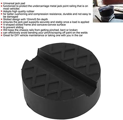 WANZSC Evrensel Araba Jack Pad Adaptörü Oluklu Kauçuk Çerçeve Ray Koruma Desteği 6.5 cm Dia Jack Standları Destek Kauçuk Jack