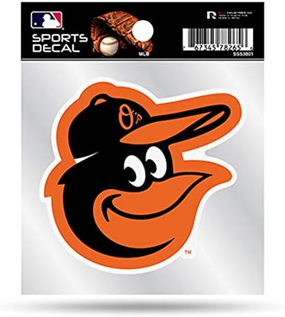 Orioles Birincil Logo Premium 4x4 Çıkartması ile Temizle Destek Düz Vinil Oto Ev Sticker Beyzbol