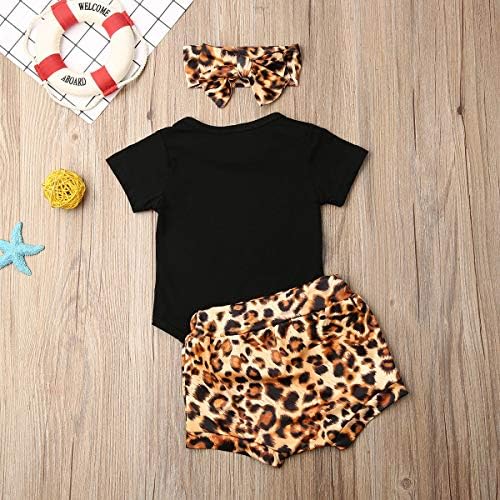 Yenidoğan Erkek Bebek Kız Leopar Kıyafetler mama'nın Mini Romper Bodysuit + Cheetah Pantolon Kafa Güz Kış Giysileri Set