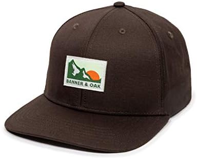 Hasat Sürdürülebilir Kumaş Dokuma Etiket Yama Şapka - Ayarlanabilir Beyzbol Şapkası w/Plastik Snapback Kapatma