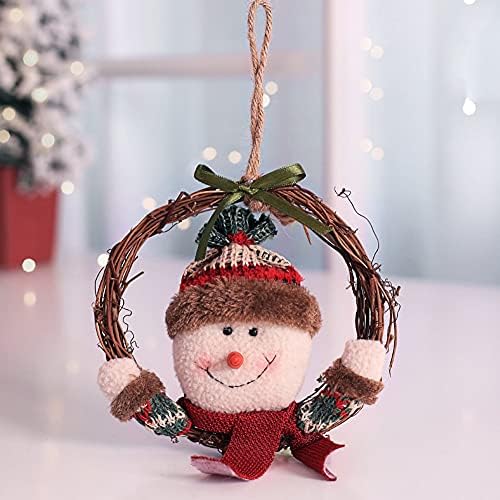 Renococo Küçük Noel Çelenk ile Kardan Adam / Santa/Ren Geyiği, mevsimsel Asılı Çelenkler Dekoratif Garlands için Ev Kapı Duvar