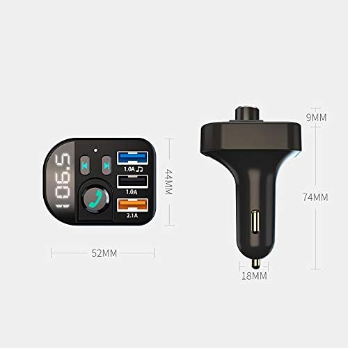HAAFEE Araba Bluetooth MP3 FM Verici Kablosuz Bluetooth FM Radyo Adaptörü Araç Kiti ile Eller-Serbest Aramalar