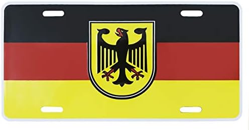 Alman Bayrağı Metal Plaka Almanya Otomatik Etiket 6 x 12