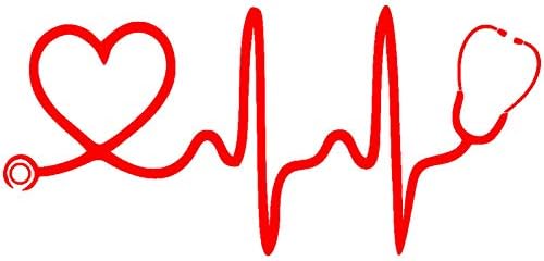 Shineweb Stetoskop Aşk Kalp süslü çıkartmalar Su Geçirmez otomobil Araç Vücut Pencere Yansıtıcı Çıkartmaları Sticker Dekor-Kırmızı