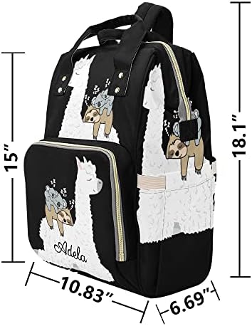 Tembel tembellik Koala Alpaka kişiselleştirilmiş bebek bezi çantası çok fonksiyonlu sırt çantası bez torba seyahat sırt çantası