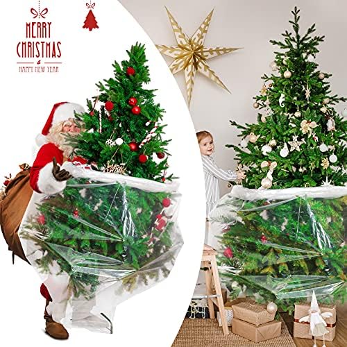 3 Parça Noel Ağacı Poli Kaldırma Saklama Çantası Noel Ağacı Plastik Bertaraf Çanta Noel Ağacı Konteyner Dik Saklama Çantası Noel