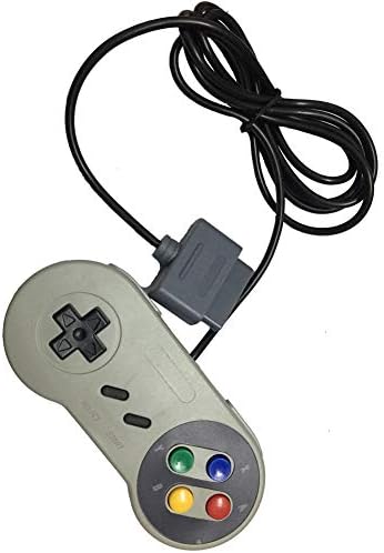 【2 Pack】 Klasik SNES Denetleyicisi ile 7 Pin Konnektör Gamepad ile Uyumlu Süper Nintendo SNES / NES Klasik