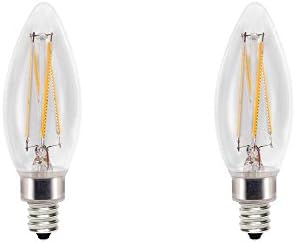 Cree 40W Eşdeğer Yumuşak Beyaz (2700K) B11 Şamdan Olağanüstü ışık Kalitesi Kısılabilir E12 LED Ampul (2'li Paket)