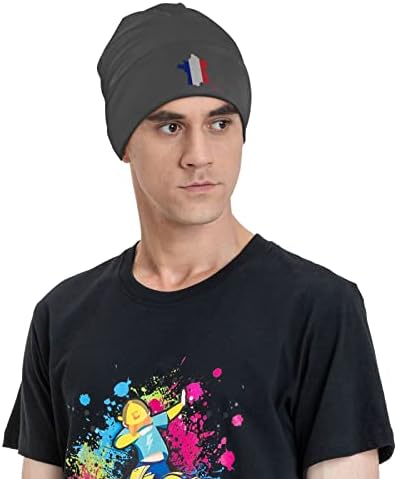 Fransa Bayrağı Erkek ve Bayan Kuru Esnek Yetişkin Örgü Şapka