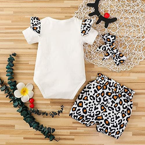 Yenidoğan Bebek Bebek Kız Giysileri Yaz Kıyafetler Onesies + Şort + Yaylar Bantlar 3 Adet Giyim Setleri