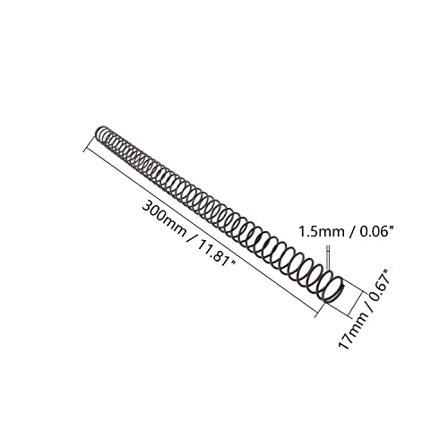 Yinpecly Sıkıştırılmış Bahar, Bahar Çelik Küçük Coiled Uzatma Bahar Ev Uygulamaları için Tel Dia 1.5 mm OD 17mm Uzunluğu 300mm