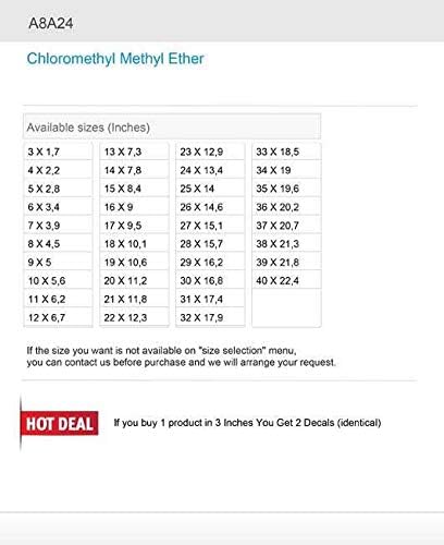 Çıkartmalar Etiket Klorometil Metil Eter 30 X 16,8