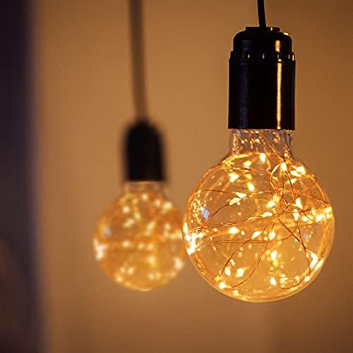 LED Peri ampul,G95 E26 sıcak beyaz Edison vida gece ışıkları, flaş yıldızlı dekoratif bakır tel dize ışıkları yatak odası oturma