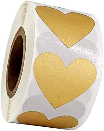yotijar 300x DIY Craft Etiketler Kalp Bezeme DIY Scrapbooking Fırında Sızdırmazlık Sticker-Altın