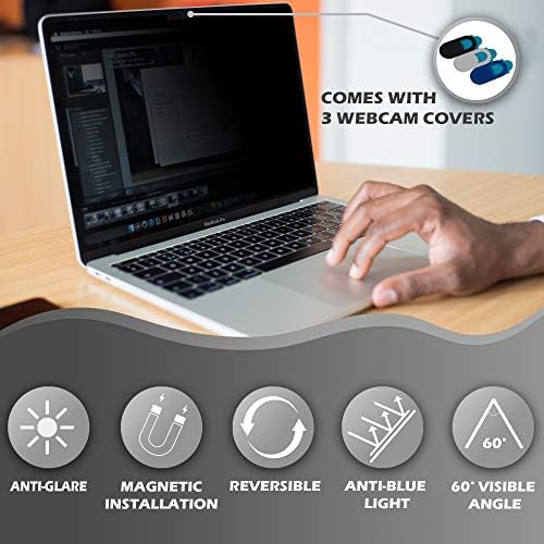 Chooga Manyetik Gizlilik Ekran Filtresi Parlama Önleyici ve Anti Mavi ışık Dizüstü Bilgisayar Ekran Koruyucusu, MacBook Pro/Air
