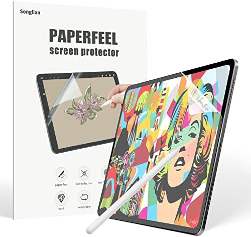 SONGLİAN Gibi Kağıt iPad Pro 12.9 Ekran Koruyucu Mat iPad Pro 12.9 ile Uyumlu (2021&2020&2018), Hissediyorum Kağıt iPad Pro Ekran