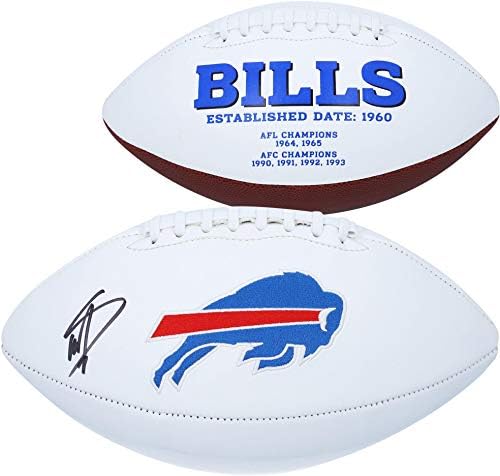 Stefon Diggs Buffalo Bills İmzalı Beyaz Panel Futbol-İmzalı Futbol Topları