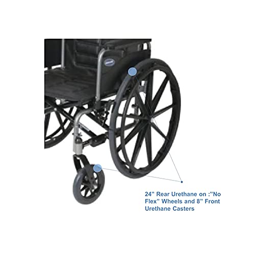Yetişkinler için Invacare Tracer IV Tekerlekli Sandalye | Bariatrik Katlanır | 20 İnç Koltuk / Tam Kollar