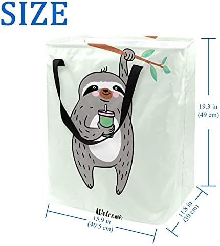 Tembel Hayvan çamaşır sepeti Büyük Bez Organizatör Çanta Sepeti Katlanabilir çamaşır sepeti Kolları ile