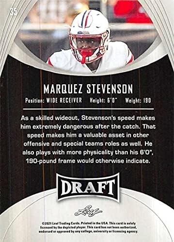 2021 Yaprak Taslak Mavi 35 Marquez Stevenson XRC RC Çaylak Houston Cougars Futbol Ticaret Kartı