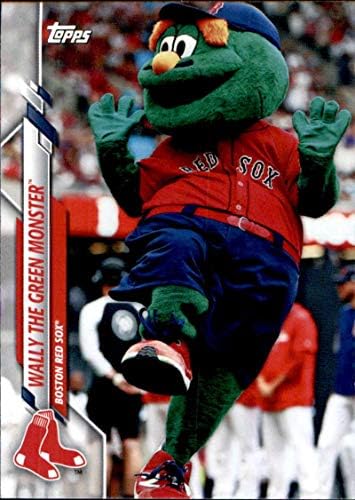 2020 Topps Açılış Günü Maskotları M-2 Wally Yeşil Canavar Boston Red Sox MLB Beyzbol Ticaret Kartı